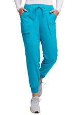 Teal HeartSoul Scrubs Low Rise Tapered Leg Jogger Pant HS030 TEAH