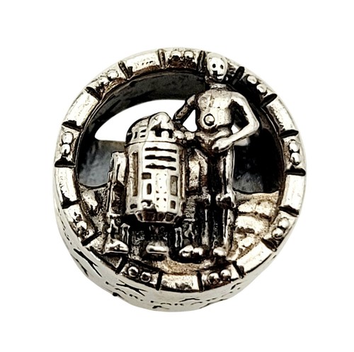 Authentic Pandora Silver .925 ALE Star Wars C-3PO & R2-D2 Openwork 799245C00 New