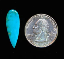 08.Ct Natural Kingman Turquoise Pear Cabochon Gemstone Navajo A0=52
