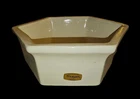 Vintage Haeger White Cream Pottery Hexagon Mid-Century Planter Dish