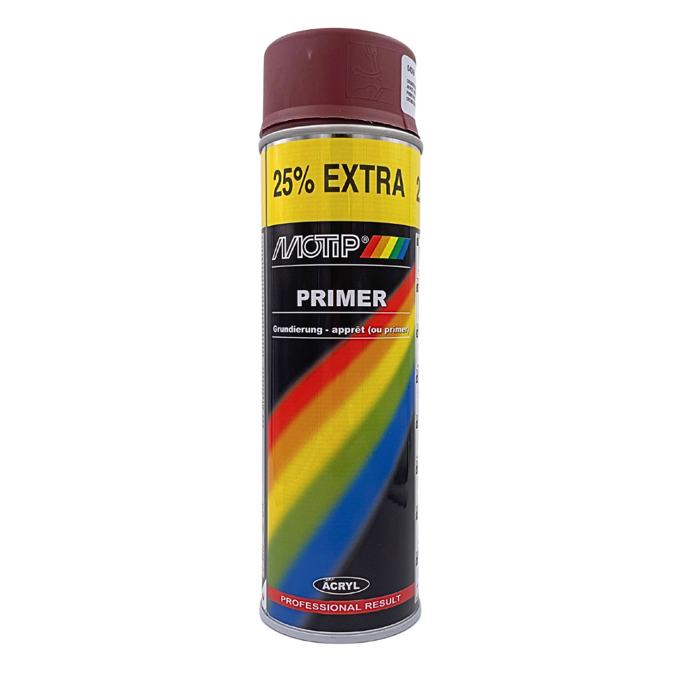 Apprêt carrosserie rouge Motip 500ml stoppe la rouille sous peinture