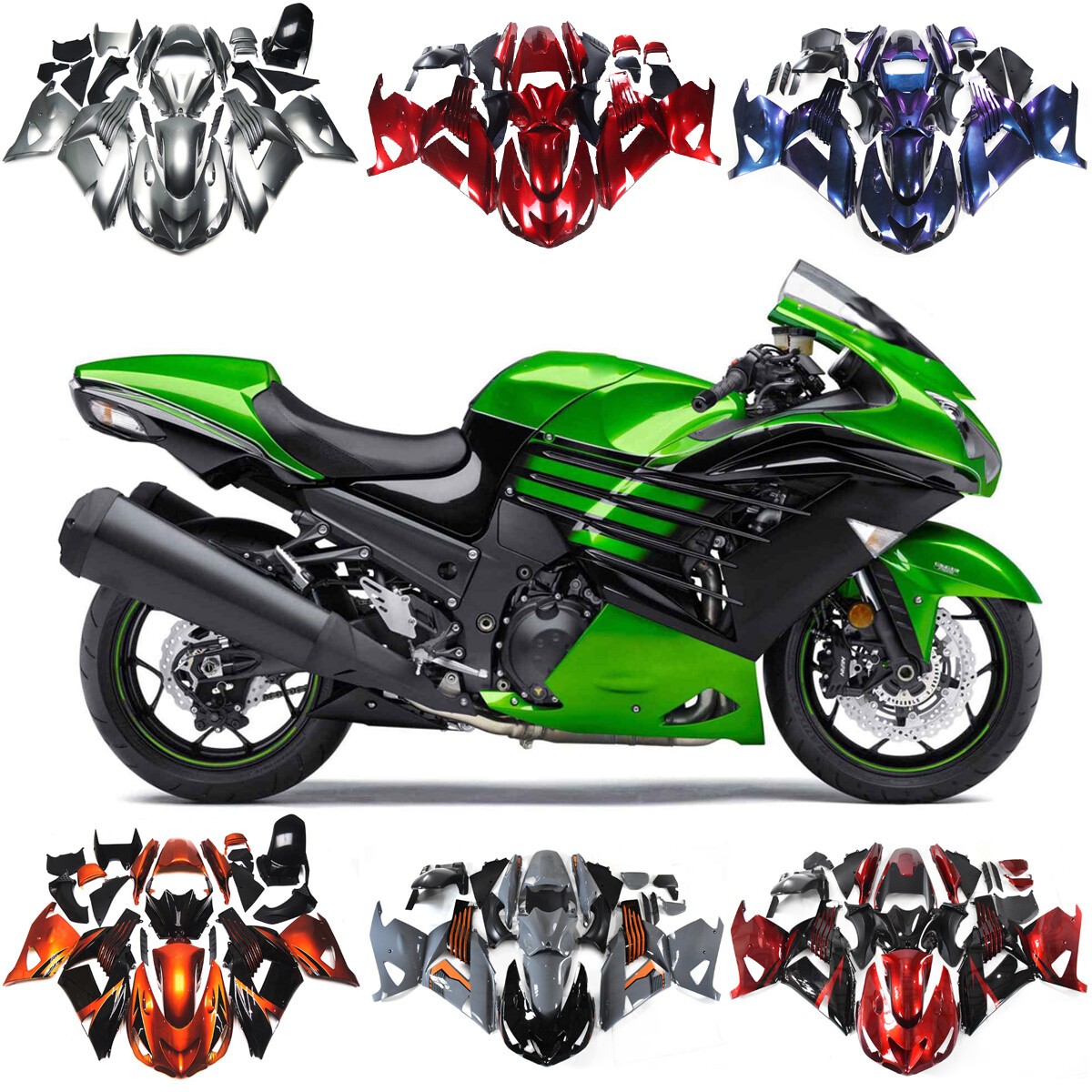 ABS Bodywork For Kawasaki ZX1400C 2006 2007 08-2011 Ninja ZX14 Fairings BodyKit