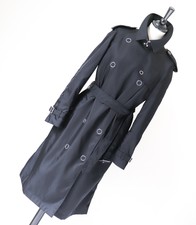 Burberry Belted Trench Coat / Mac - Black - Label Uk 8 - Fit Uk 10 / 12