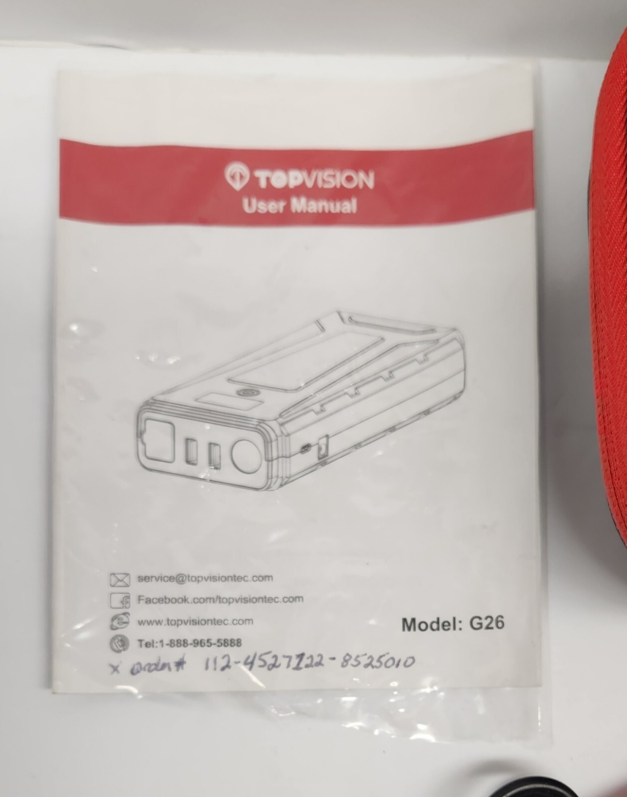 Topvision G26 12V Portable Battery Booster Car Jump Starter, Case