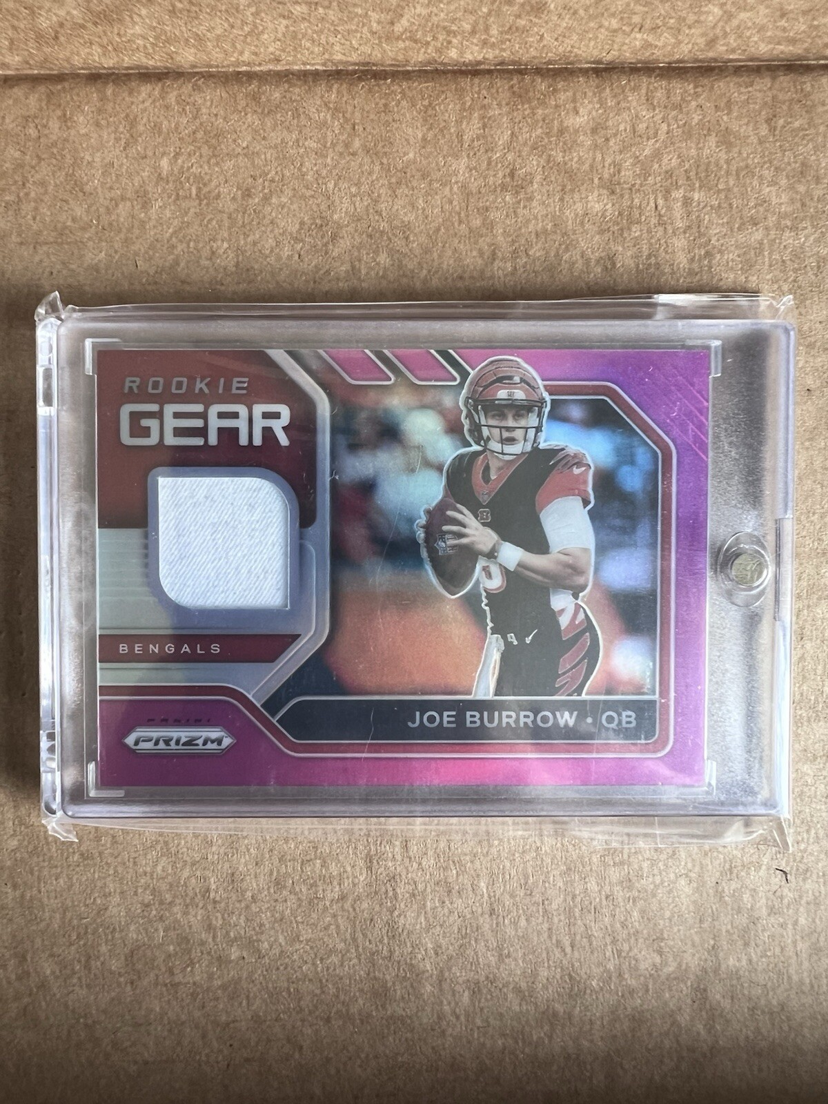2020 Panini Prizm - Rookie Gear Pink Prizm #1 Joe Burrow (MEM, RC)