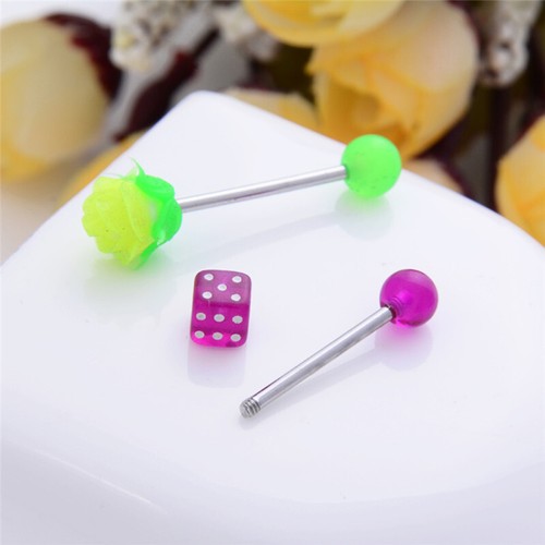 16Pcs New Different Style Tongue BarTongue Bars Body Piercings Surgical Jewel-$4 - Picture 3 of 4