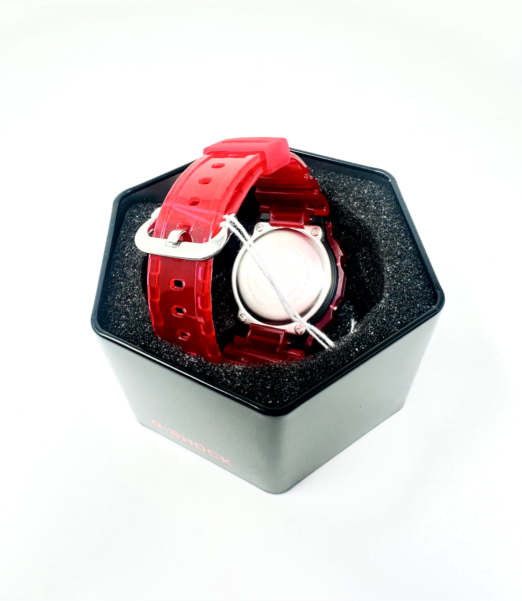 Pre-Owned Casio Men's G-Shock DW5600SB-4 Red Skeleton Watch