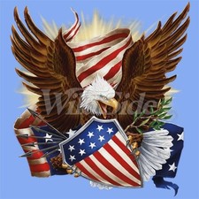 Patriotic Eagle w/ Shield T Shirt You Choose Style, Size, Color 10579