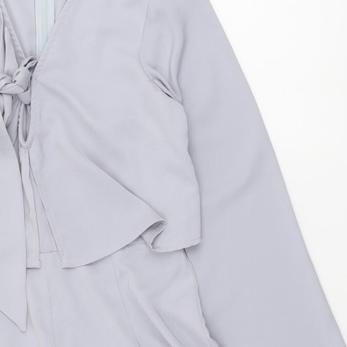 Missguided Womens Grey Polyester Blend Playsuit One-Piece Size 6 Zip - Picture 8 of 10