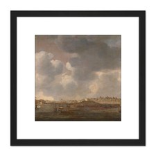 Nooms View Of Salee Morocco Landscape Painting Square Framed Wall Art 9X9 In