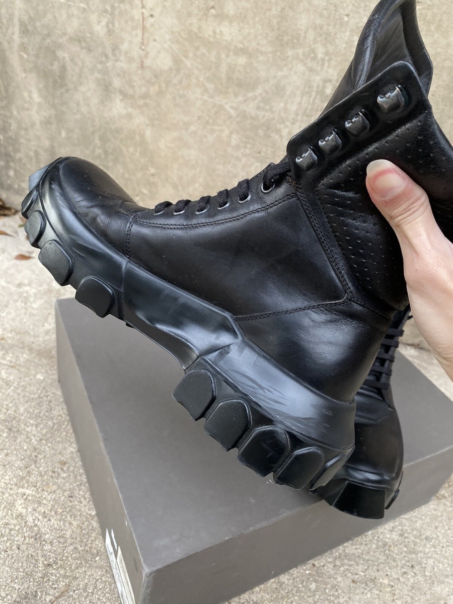 Rick Owens Tractor Dunk Leather Boots Size 40 | eBay