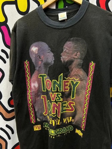 Vintage 1994 Roy Jones Jr vs James Toney tshirt size M
