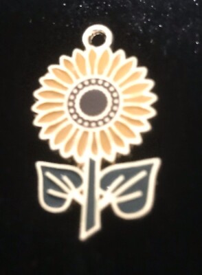 Detailed Sunflower Bangle Pendant charm or Necklace Charm style DS