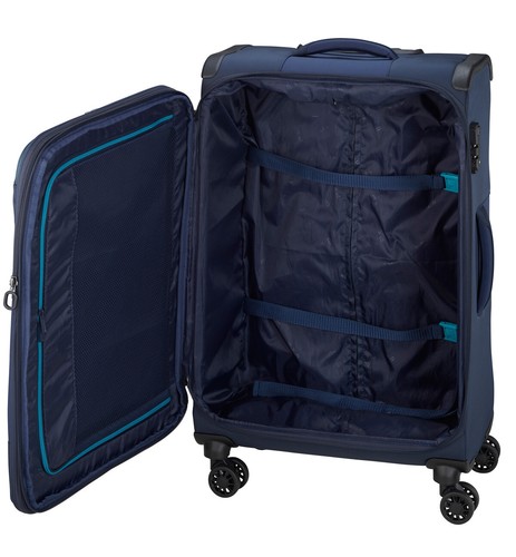 Mittlerer 71 cm TSA Reisetrolley Rollen Koffer 2,9 kg 70 Li plus Schwarz Bowatex - Bild 2 von 4