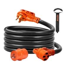 VEVOR 15ft RV Extension Cord Power Cord 50Amp NEMA 14-50R/NEMA 14-50P ETL Listed