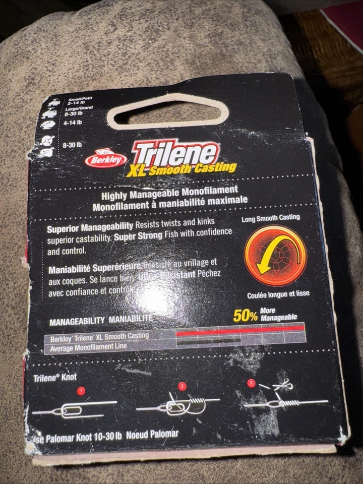 1 Berkley Trilene XL Smooth Casting 110 YD Clear 9 lb. 40mm .016” Dia. Foto 2 de 2
