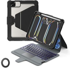 iPad Pro 11 iPad Air 5 4 Case with Keyboard Trackpad Backlit Nillkin Black