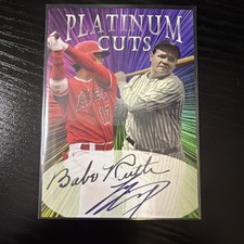 Shohei Ohtani / Babe Ruth Platinum Dual Cuts Limited Of 1000 Facsimile Auto