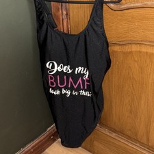 IL MIO BUMP SEMBRA GRANDE IN QUESTO? Costume da bagno premaman taglia L 16 nero