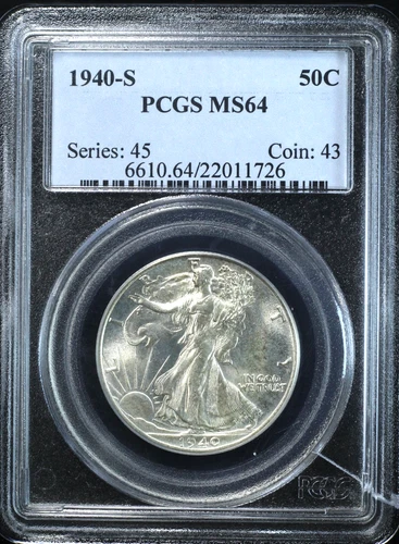1940-S WALKING LIBERTY HALF DOLLAR 50C PCGS MS64 (PQ170)