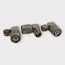 TNC Right Angle TNC Male To TNC Female Coaxial Connector  Lot of 3 