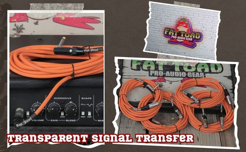 Gitarrenschnüre rechter Winkel 20 Fuß 1/4 Gold Jack Kabel FAT TOAD Instrument AMP Draht - Bild 10 von 15