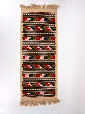 * KLEINER TEPPICH LÄUFER KELIM BOHO TISCHLÄUFER WANDTEPPICH NOMAD