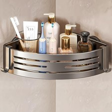 Corner Shower Caddy Suction Cup,Shower Shelves with Hooks,No Drilling Powerfu...