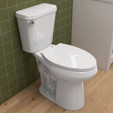 Dela 21 In. Extra Tall 2-Piece Toilet Single Flush 1.28/1.6 GPF Elongated Toilet