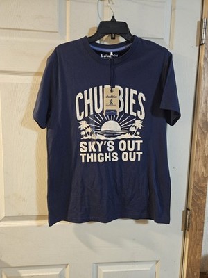 Chubbies Graphic T-Shirt: THE NO BRAINER PRINT: SKY'S OUT THIGHS OUT: NWT: SZ S