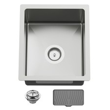 15x17 In Undermount Kitchen And Bar Sink- Stainless Steel Single Bowl Kitchen...