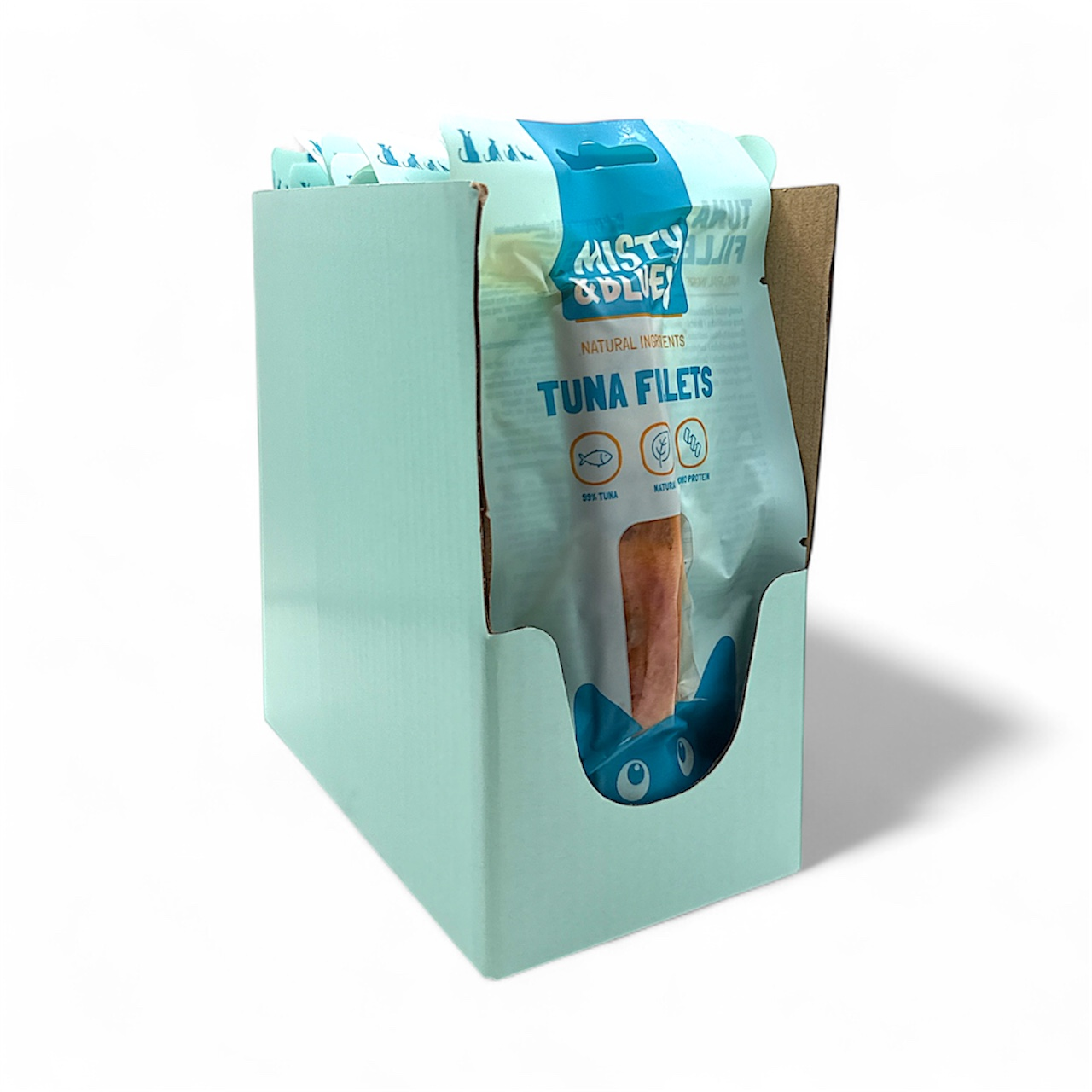 MISTY & BLUEY TUNA FISH FILLETS NATURAL CAT KITTEN MEATY TREATS 30G CASE OF 14