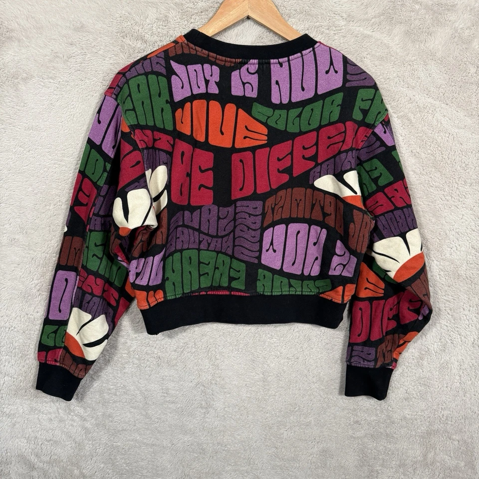 Желательный короткий укороченный толстовка цветочный большой принт женский размер XSmall - Изображение 2 из 4