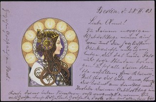 Jugendstil 1903 Berlin ART NOUVEAU Alte Postkarte Ak No.191
