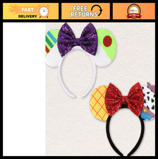 Sparkly Sequin Headbands Set - 2 PCS Bow Headbands for Kids Adults, Cosplay Pa