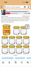 10 Pack Mini Clear Glass Favor Jars - Gold Airtight Lids - Wedding Baby Shower