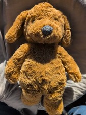 Cloud Island Tan Brown Puppy Dog Plush Gray Sewn Eyes Stuffed Animal 13  
