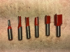 Lot Of 6 Freud Double Flute Straight Router 12100, 12108, 12116, 12136 & 12172