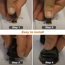 4Pcs Universal Replacement Control Knobs With 12 Adapters For Oven Stove Range