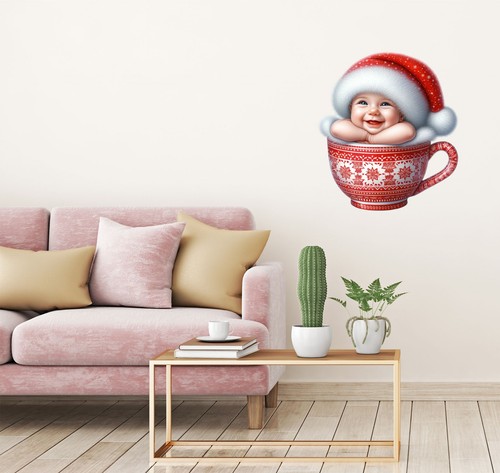 Farbe Weihnachten Baby Wandbild Schlafzimmer Laptop Dekor Vinyl Aufkleber Abziehbild 6 Größen - Bild 7 von 7