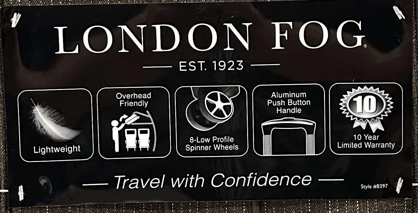 LONDON FOG MANCHESTER COLLECTION 20" EXPANDABLE 8-WHEEL SPIN