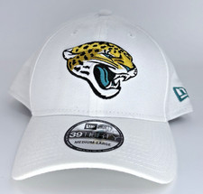Jacksonville Jaguars New Era 39Thirty Stretch fit Hat Cap Size M/L White