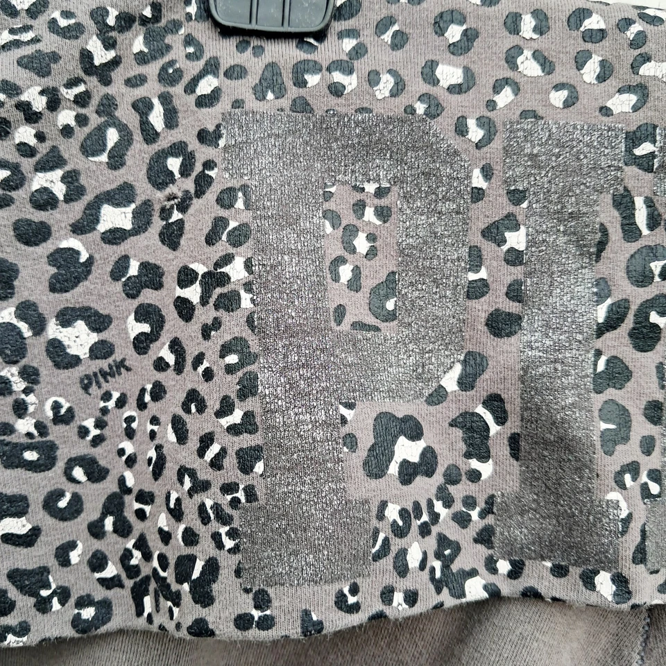Pantalones de Yoga Victoria Secret LEOPARDO Y2K ROSA DE COLECCIÓN Corte Bota Cintura Plegable M Gris Foto 3 de 4