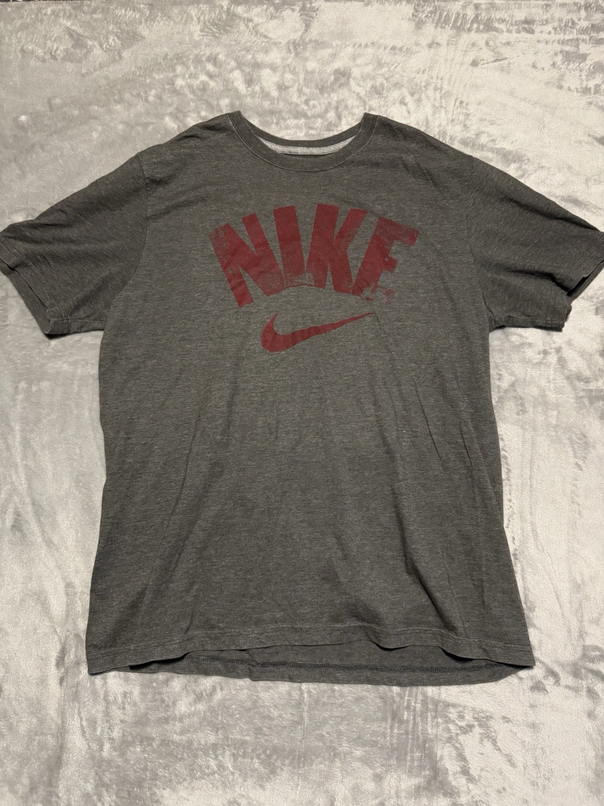 Nike Short Sleeve Shirt Men's XL Gray Graphic Tee