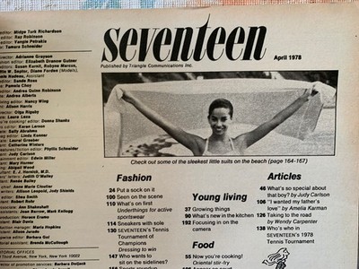 1978 Seventeen Magazine April Issue Model Alexandra Cover | eBay