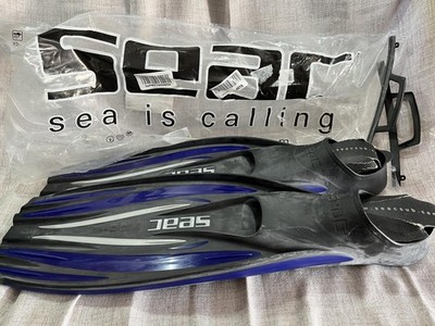 SEAC Pinne F-100 Scuba Fins Blue 46/47 (US 12-12.5) NIB