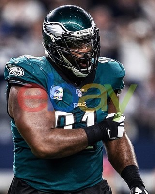 Fletcher Cox Screaming After a Play Philadelphia Eagles 8x10 NFL Football Photo