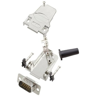 encitech D45ZF09-HDP15-W-K 6355-8064-01 D-SUB Stiftleisten-Set 45 ° Polzahl: 15