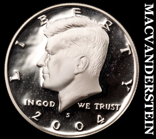2004-S Kennedy Half Dollar- Lustrous Silver Choice Gem Proof  #i3323