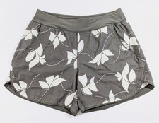 Lands' End Women's Swim Shorts Size 10, Gray/Green Off-White Pockets UPF 50